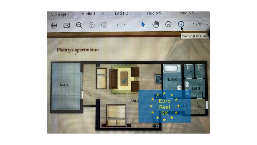 Vysoké Tatry, centrum Tatranskej Lomnice, predaj  zariadeného apartmánu o výmere 74 m2.
